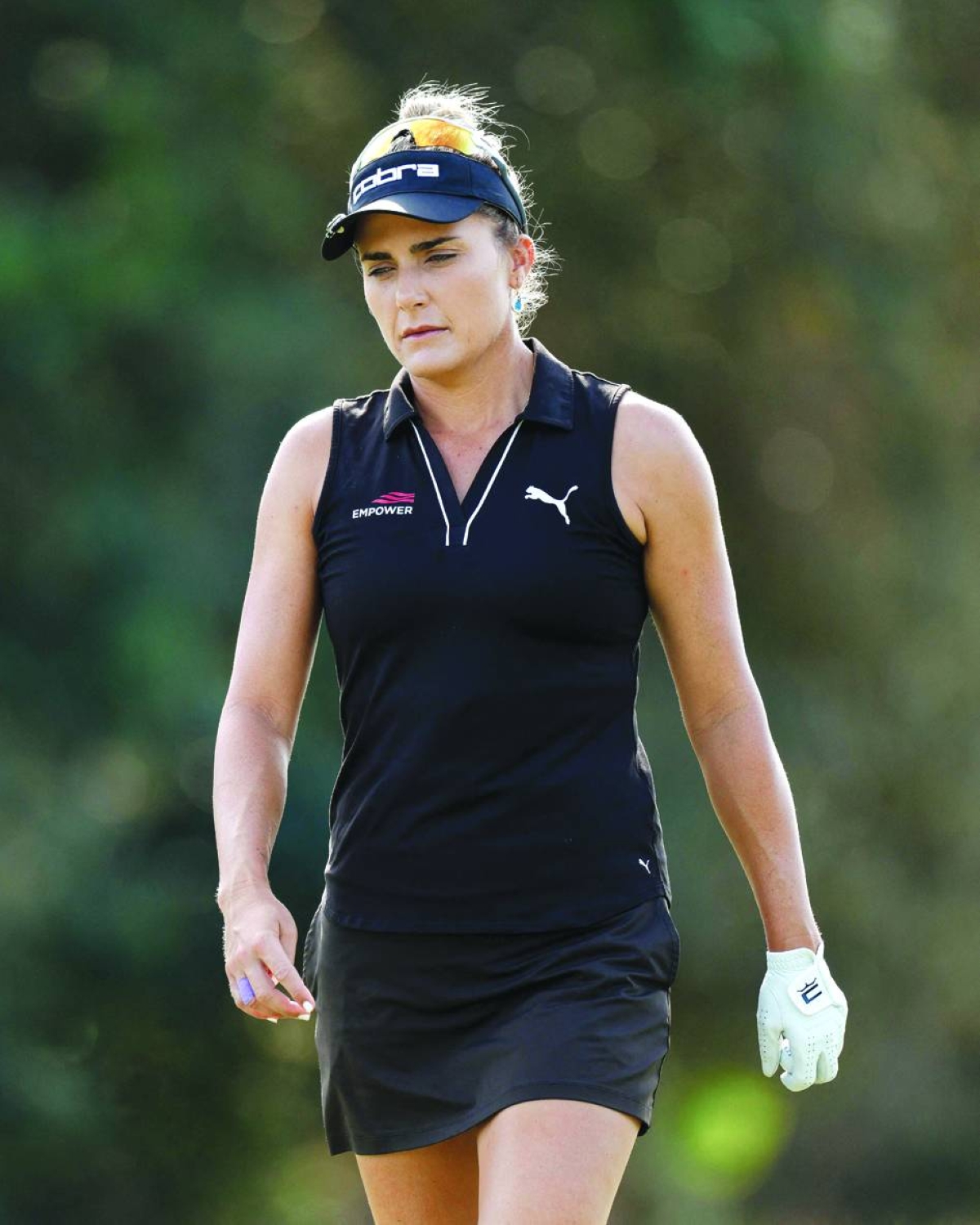 
Lexi Thompson of the US looks over an upcoming chip shot on the 13th hole during the first round of the Grant Thornton Invitational 2025 at Tiburon Golf Club in Naples, Florida. (AFP) 