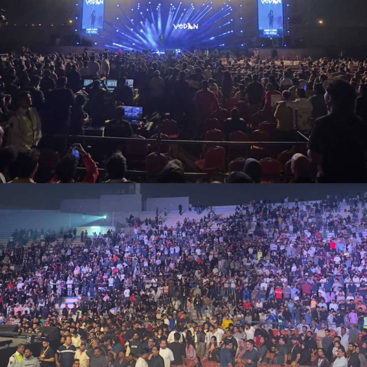 A fully packed audience at Asian Town Amphitheatre. 