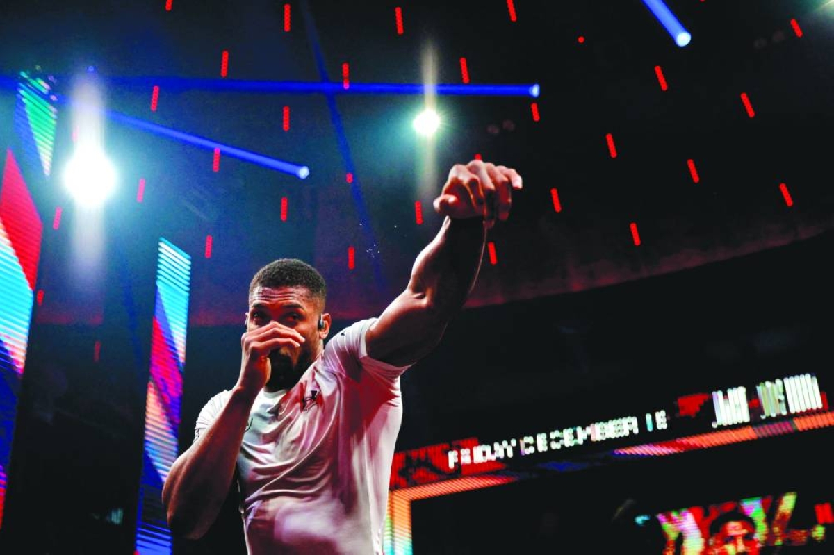 Boxing - Jake Paul v Anthony Joshua Open Workouts - LIV Fontainebleau Hotel, Miami Beach, Florida, U.S. - December 16, 2025
Anthony Joshua during the open workouts REUTERS/Marco Bello