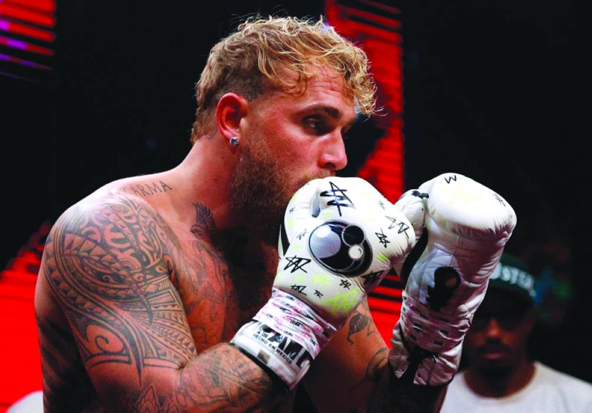 Boxing - Jake Paul v Anthony Joshua Open Workouts - LIV Fontainebleau Hotel, Miami Beach, Florida, U.S. - December 16, 2025
Jake Paul during the open workouts REUTERS/Marco Bello