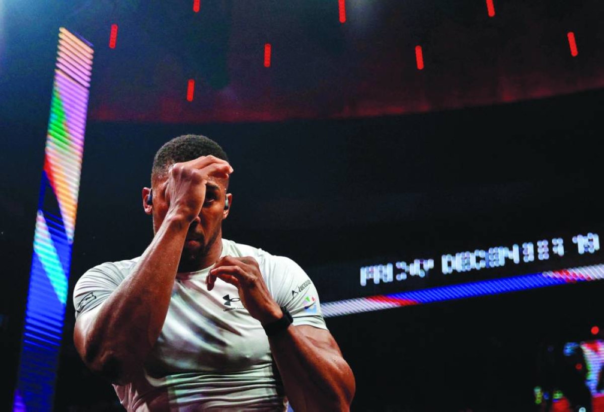 Boxing - Jake Paul v Anthony Joshua Open Workouts - LIV Fontainebleau Hotel, Miami Beach, Florida, U.S. - December 16, 2025
Anthony Joshua during the open workouts REUTERS/Marco Bello
