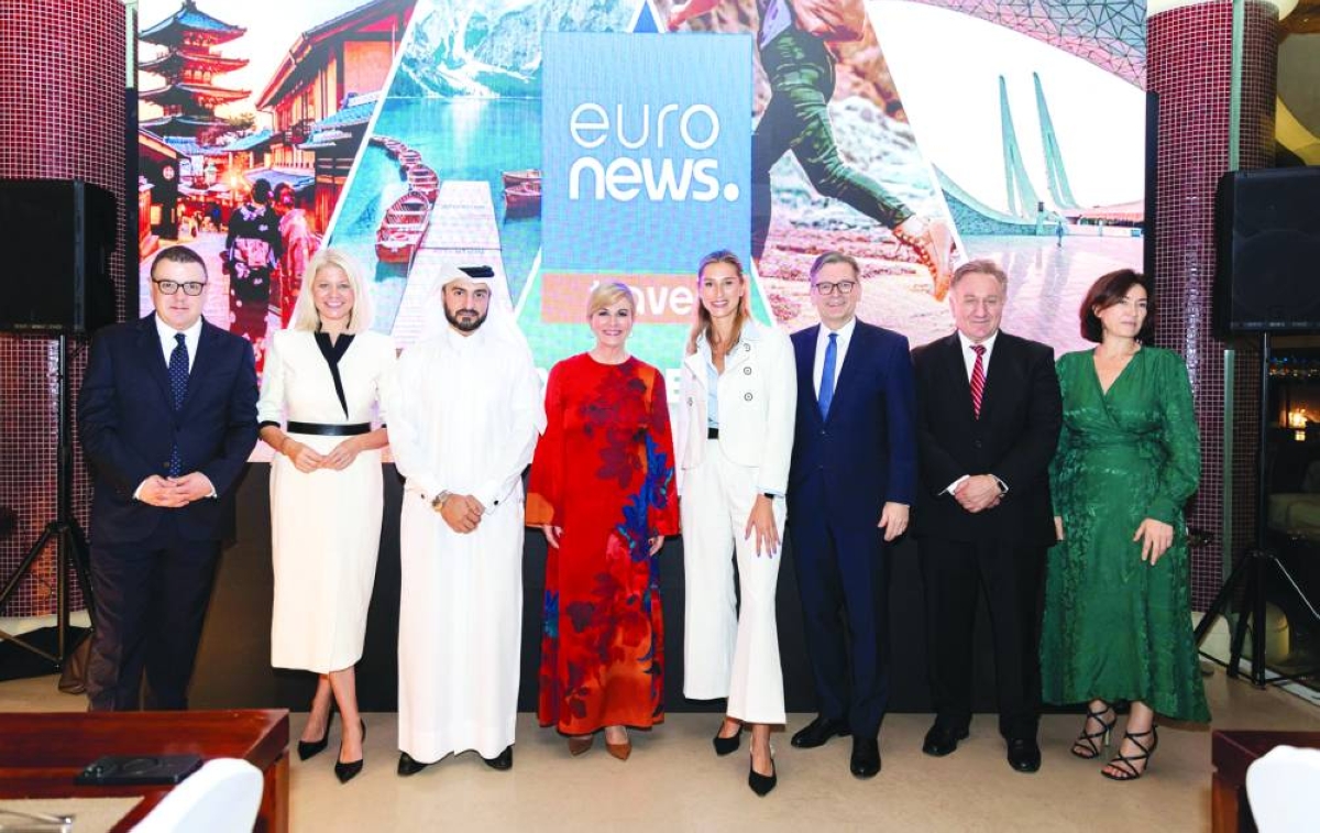 Claus Strunz, CEO and Editorial Director of Euronews and other officials at the launch