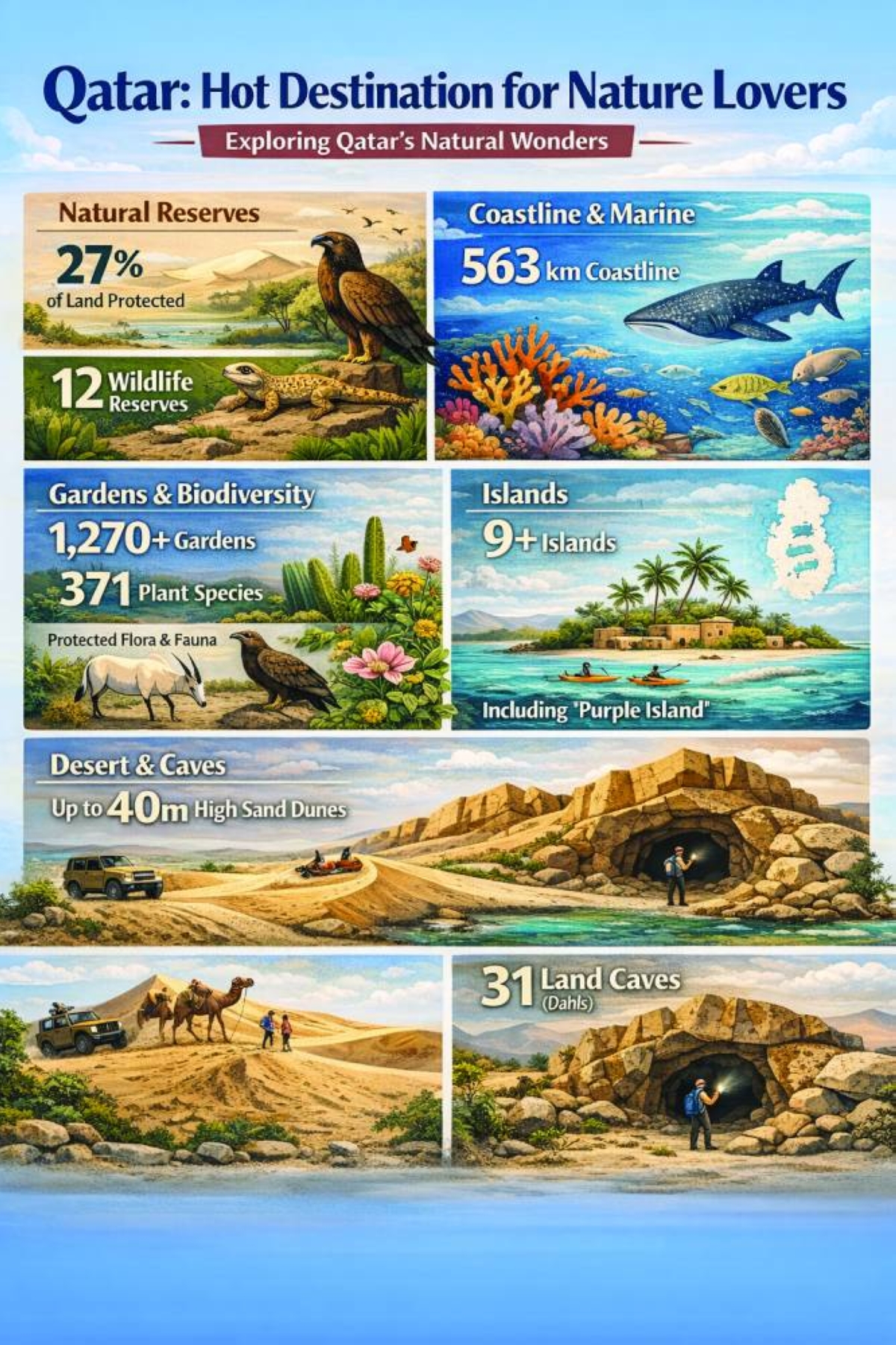 Qatar Ecotourism AI illustration