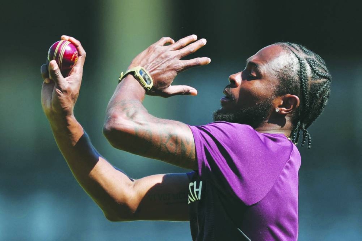 England's Jofra Archer during practice ahead of the third Test against India at Lord's Cricket Ground, London, Britain. (Reuters)