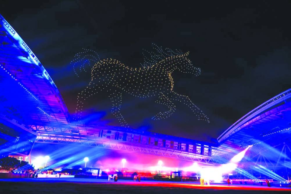 An opening ceremony was held to mark the start of the event, featuring artistic performances under the theme “Where Nations Gather”, along with a drone and light show and equestrian-themed activities across the venue.
