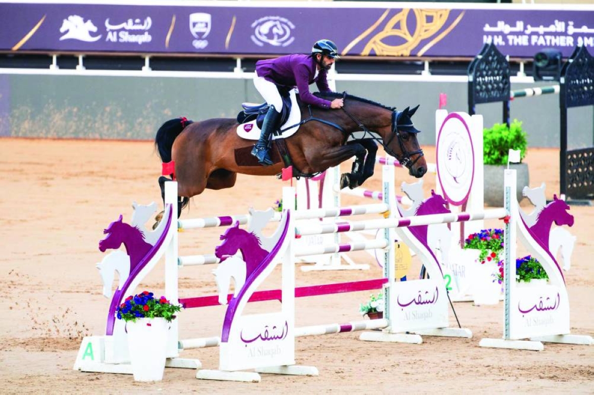 Qatar’s Rashid Tuwaim al-Marri came second on Navarone in the CSI4* 1.40m Two-Phase class.