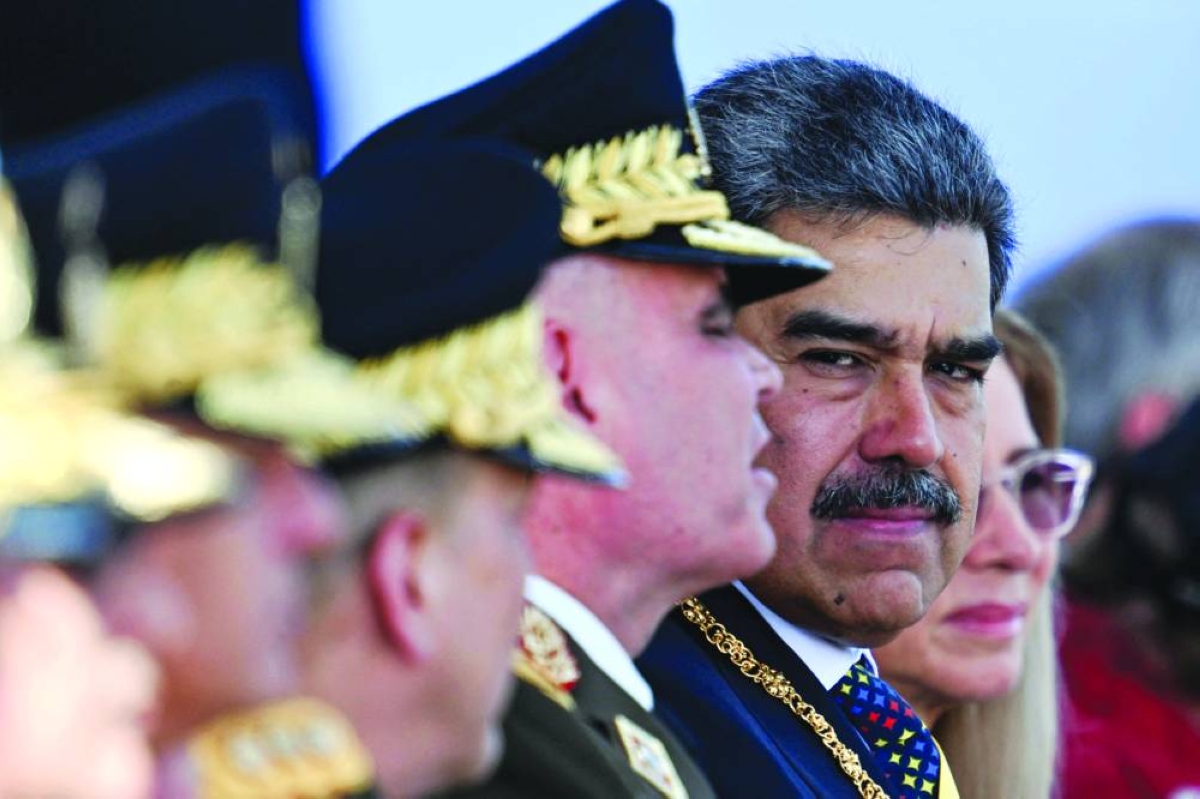 Nicolás Maduro, president of Venezuela, along with the high ranks of the army. (AFP/File Photo)