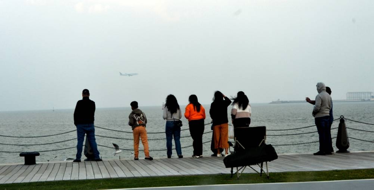 Residents are making the most of the winter season with leisurely strolls.