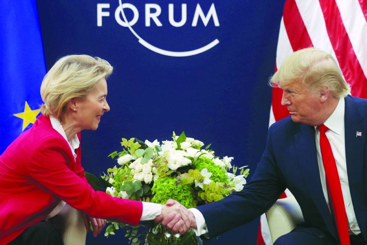 
US President Donald Trump with European Commission President Ursula von der Leyen in this file photo. Trump has insisted other wealthy countries will pay more for medicines so that companies can cut prices in the United States. (Reuters) 