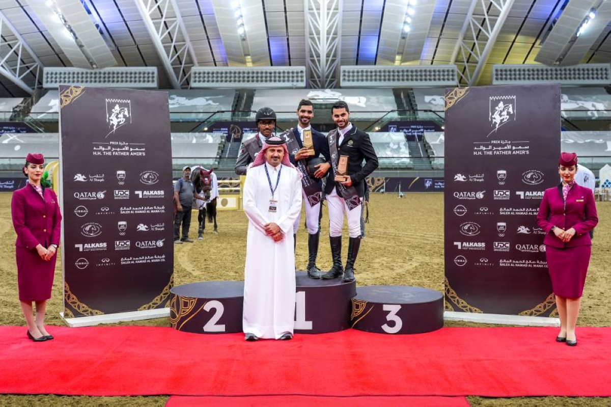 Qatari riders dominated the CSI1* Grand Prix 1.30m jump-off, with Hussain Said Haidan clinching top honours, ahead of Saad Ahmed al-Saad and Nasser al-Ghazali.