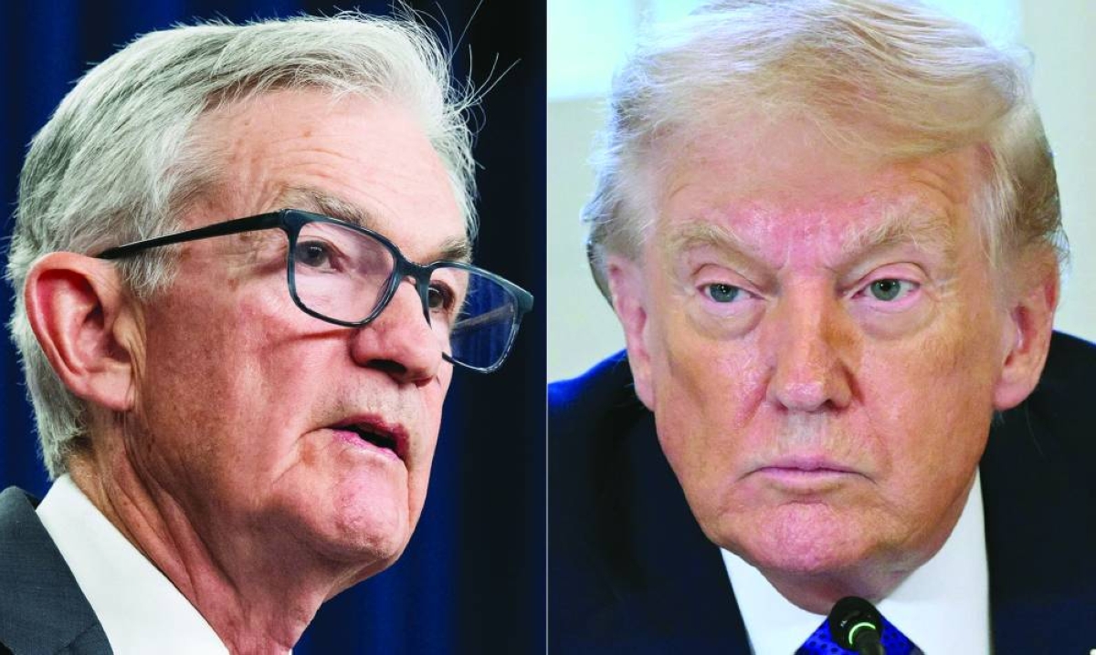 US Federal Reserve Board Chairman Jerome Powell and US President Donald Trump. The Trump administration has ramped up its pressure campaign on the US central bank, threatening to indict Federal Reserve Chair Jerome Powell over comments he made to Congress about a building renovation project, prompting the Fed chief to call the move a "pretext" to gain more influence over the setting of interest rates.