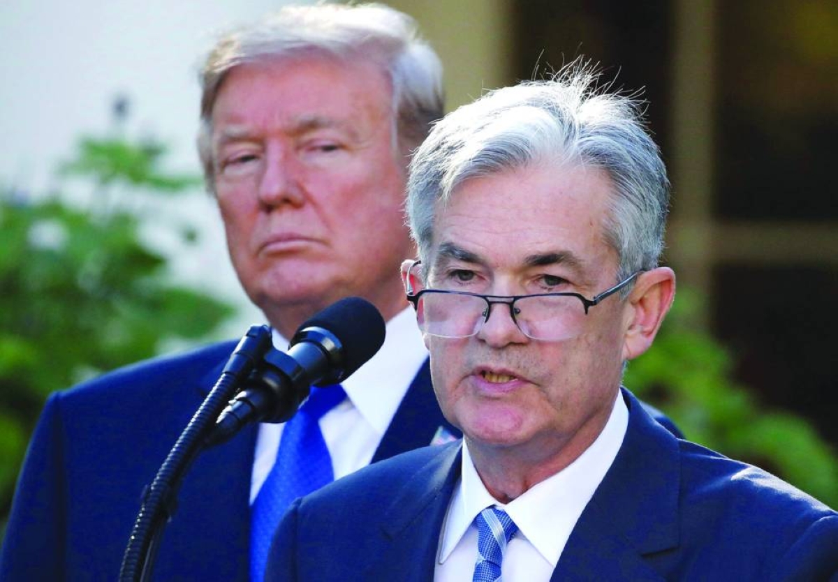 
US President Donald Trump and Jerome Powell at the White House in a file photo. — Reuters 