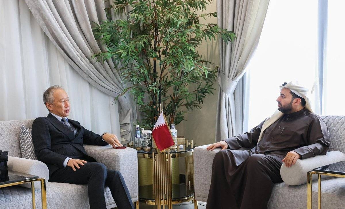 Minister of State at Ministry of Foreign Affairs eets Special Assistant to Japanese Foreign Minister, Ambassador in Charge of Reconstruction of Gaza Strip