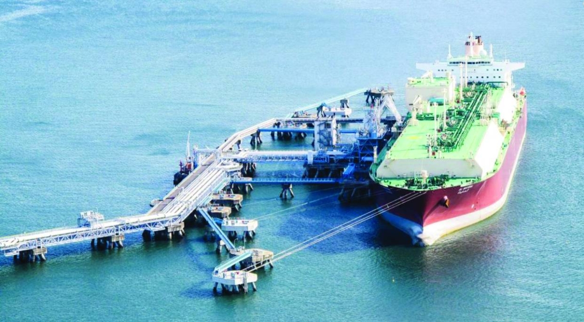 Nakilat's wholly-owned Q-Max LNG carrier Al Mayeda unloading cargo at a terminal. During 2025, Nakilat continued to translate its fleet growth plans into visible progress, marked by key milestones in the construction of several vessels across leading shipyards in South Korea. PICTURE: www.nakilat.com