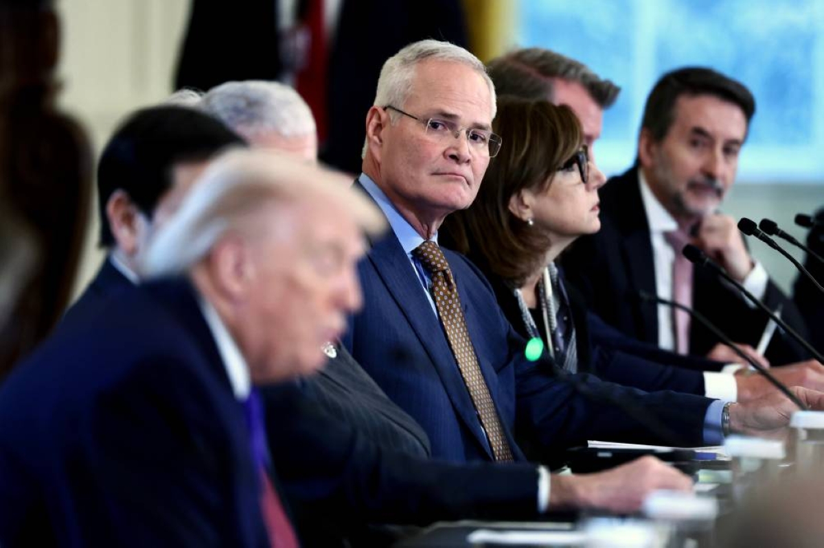 Exxon Mobil Corp’s top executive Darren Woods during a meeting with oil executives at the White House on January 9. Woods said in the White House meeting this month that Venezuela is “uninvestable” without structural above-ground changes, including legal and tax reforms.