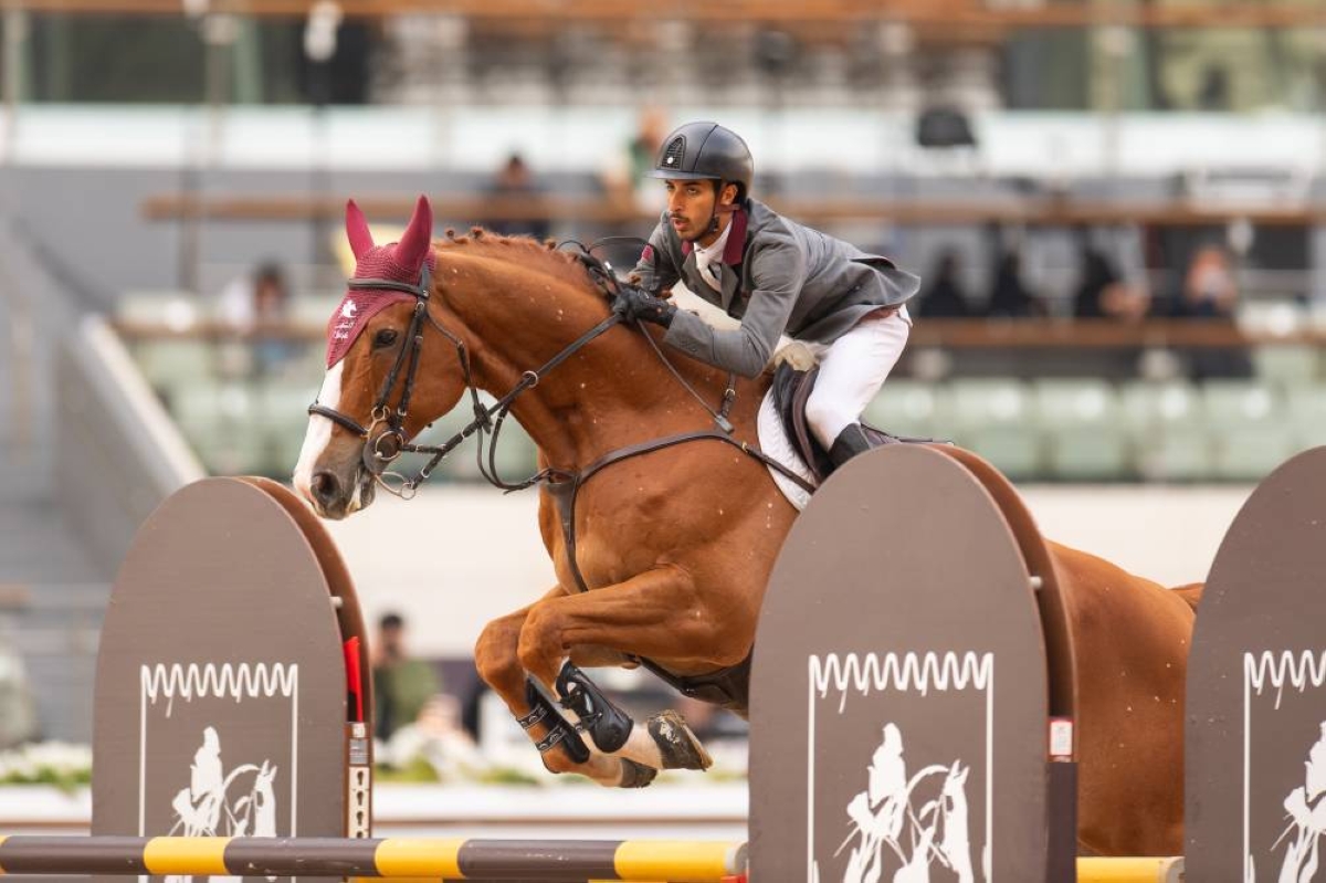 Qatar’s Faris Saad al-Qahtani topped the CSI3* Accumulator 140cm class with on Com du Rouet Z.