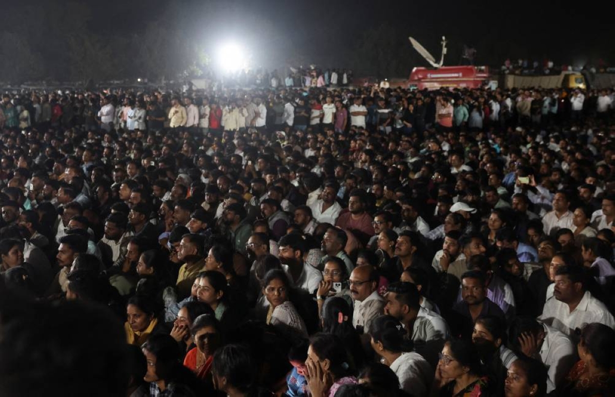People wait to pay their last respects to Maharashtra Deputy Chief Minister Ajit Pawar after he was killed in a VSR Ventures-operated Learjet 45 aircraft crash in Baramati, India, January 28, 2026. REUTERS
