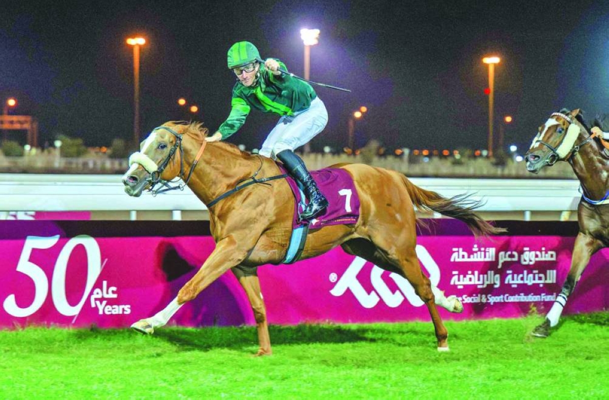 Jockey Pierre Charles Boudot rode Maysara to the Marmi Cup victory Saturday. PICTURE: Juhaim