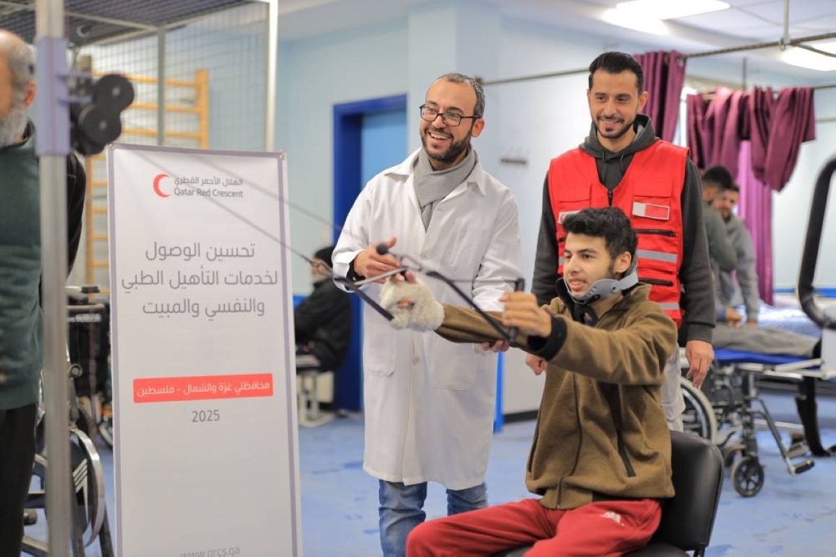 Qatar Red Crescent Societysupports Gaza rehabilitation services at Al-Wafa Hospital