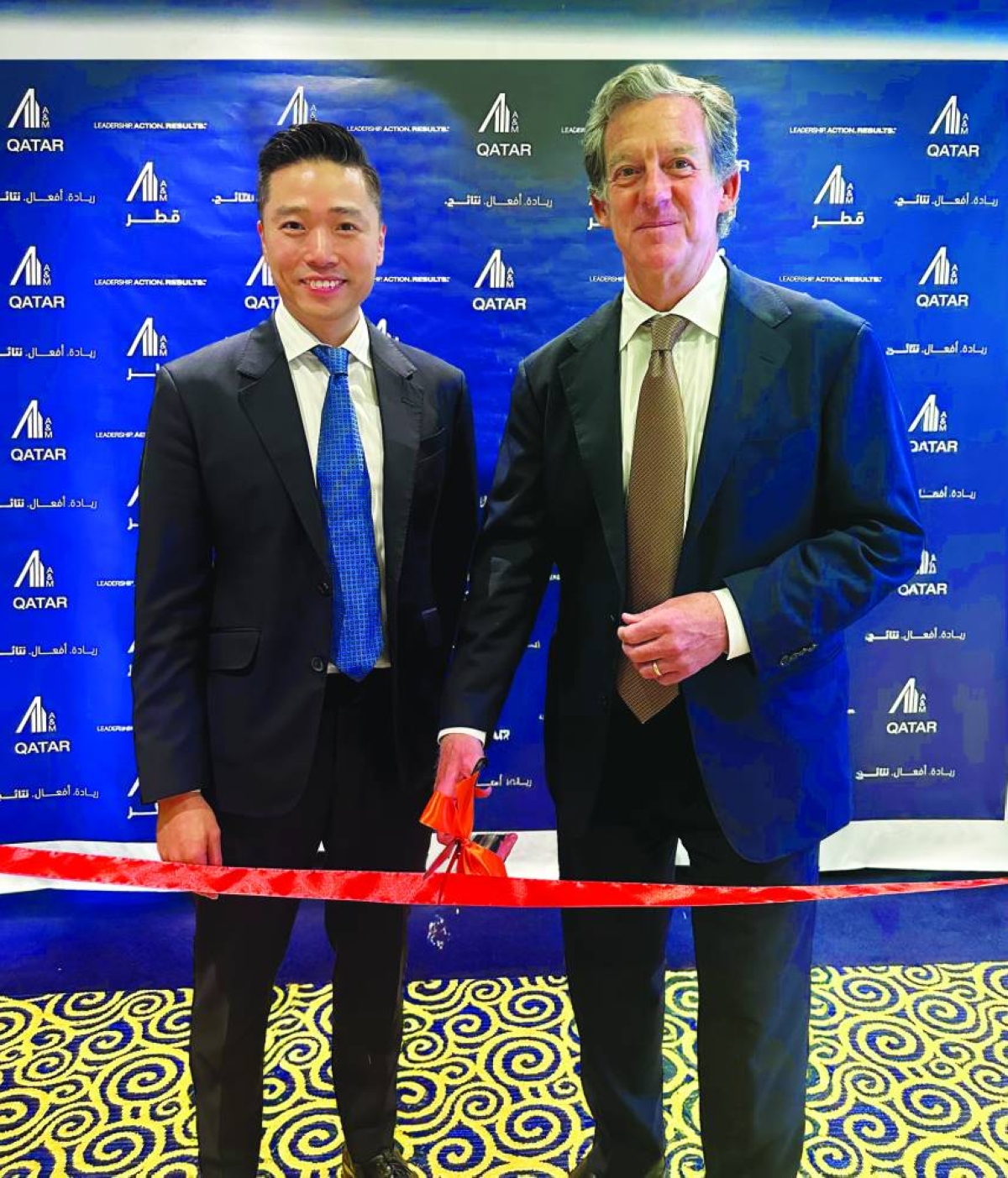 Colie Spink, A&M Middle East Regional Leader, and Marcos Ganut, Global Head of Infrastructure and Capital Projects, announce the launch of A&M office in Doha at the Web Summit 2026.