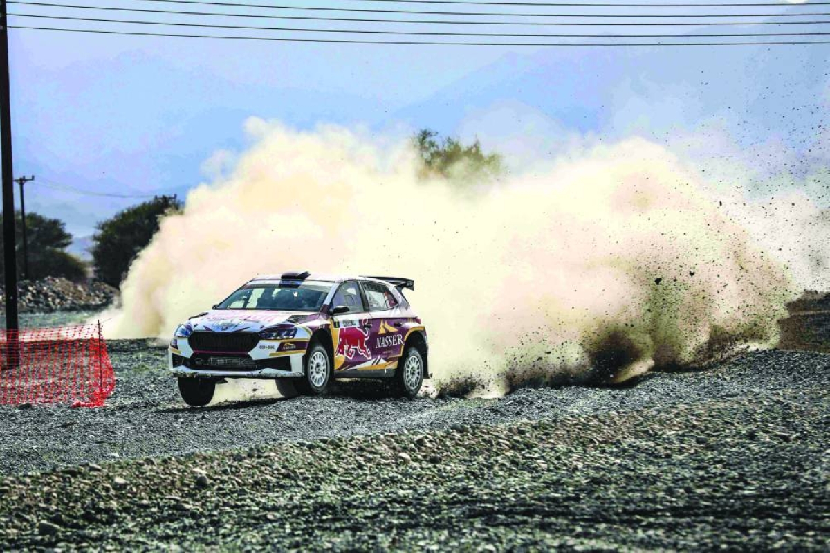 
Nasser Saleh al-Attiyah (also inset) in action during the Oman Rally last month, is bidding for a record-breaking 19th victory in the Qatar International Rally this weekend. 