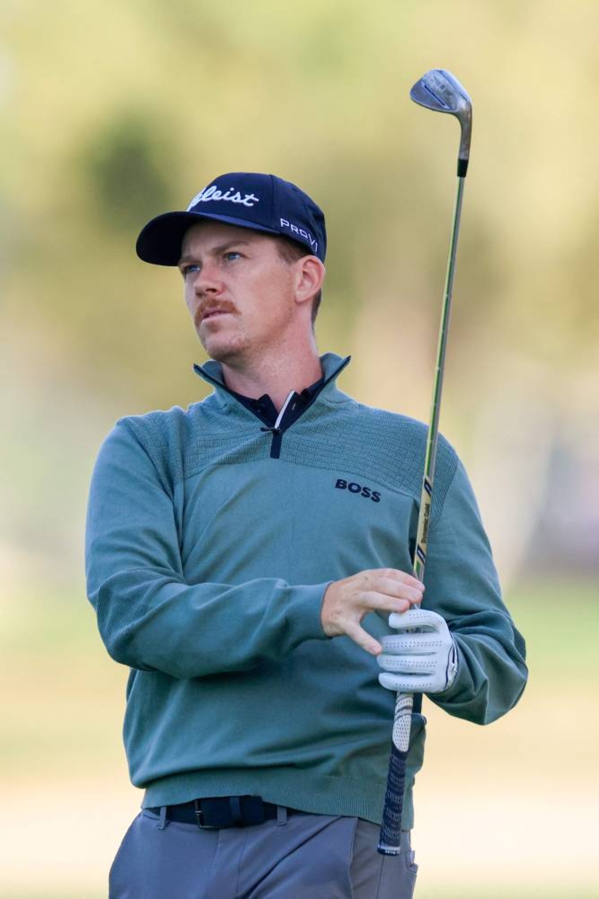 New Zealand's Daniel Hillier looks on after playing a shot on the 11th hole. (AFP)