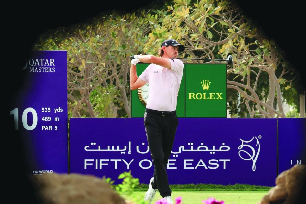 Denmark's Jacob Olesen tees off on the 10th hole Saturday.