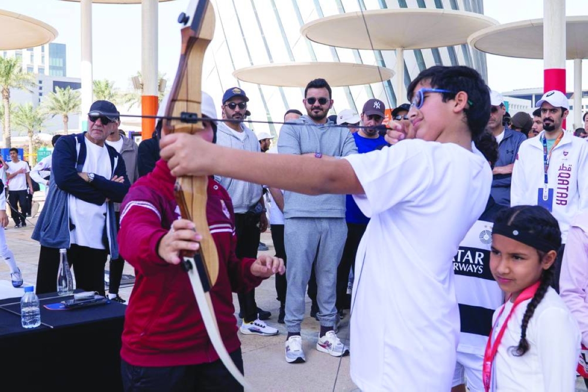 His Excellency Sheikh Joaan bin Hamad Al Thani at the event Tuesday.