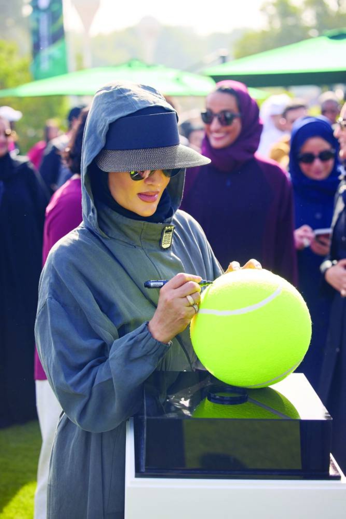 Her Highness Sheikha Moza bint Nasser attends Qatar Foundation’s National Sport Day activities. Credits: AR al-Baker.