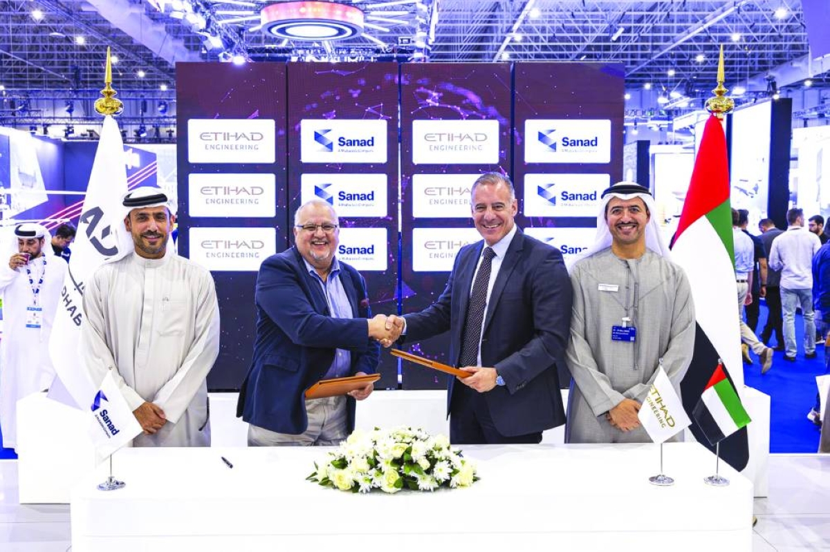 New agreement secures approximately 40,000sq m of dedicated space for Sanad’s engine MRO operations at the Etihad Engineering facility adjacent to Zayed International Airport.