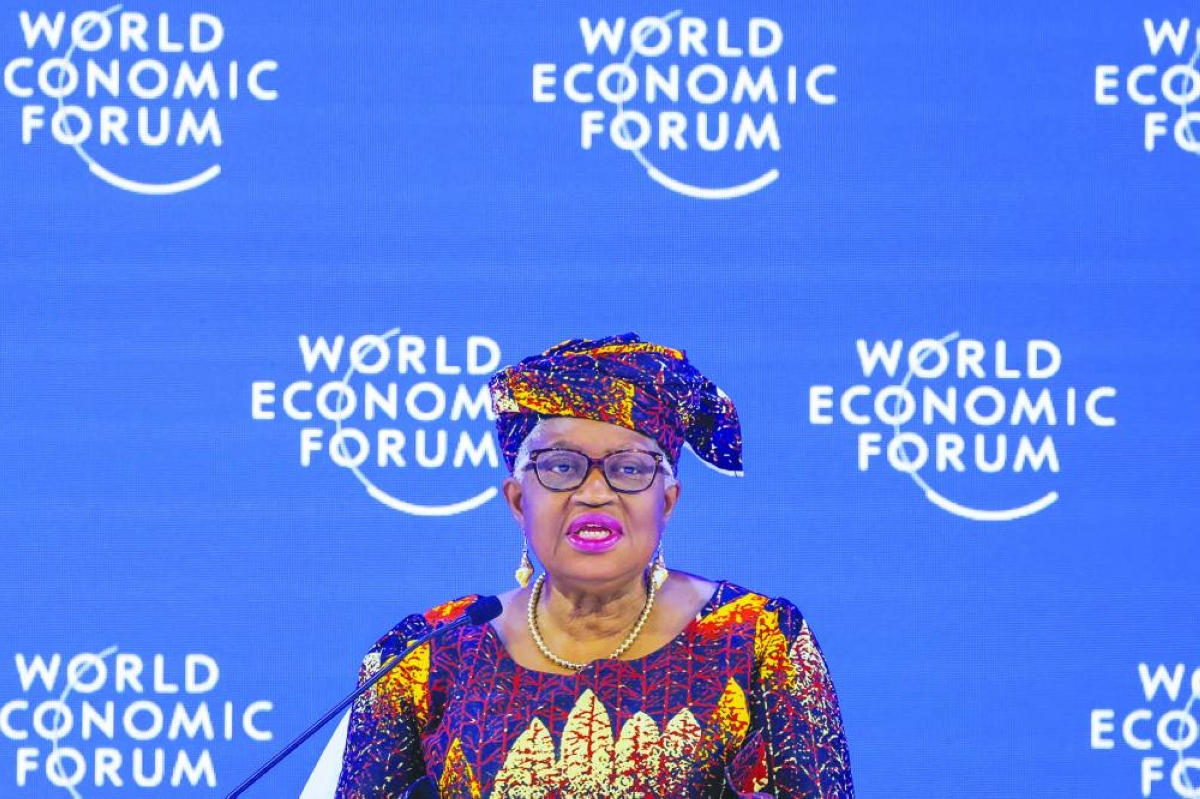 WTO Director‑General Ngozi Okonjo‑Iweala attends the World Economic Forum meeting in Davos on January 23. The World Trade Organization must urgently reform itself, she warned on Wednesday.