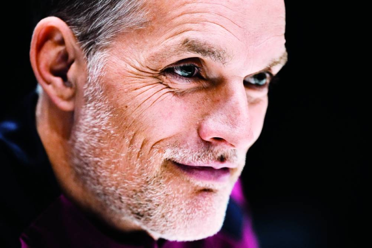 (FILES) England's German head coach Thomas Tuchel attends a press conference at the Tottenham Hotspur training ground in Enfield, north London on November 12, 2025, ahead of their World Cup qualifiers against Serbia and Albania. England football coach Thomas Tuchel had his contract extended until Euro 2028, England's governing Football Association (FA) announced on February 12, 2026. (AFP)