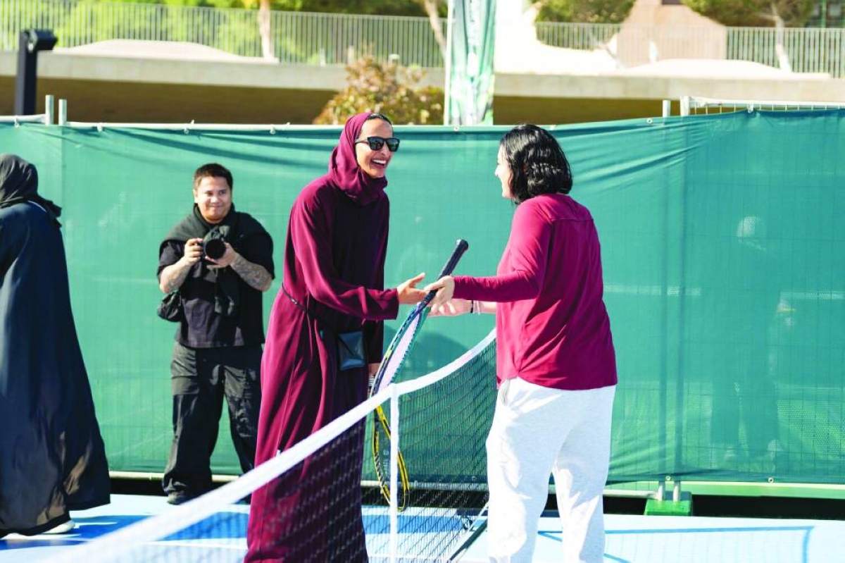 Her Excellency Sheikha Hind bint Hamad al-Thani and Ons Jabeur.