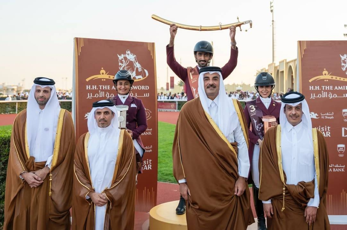 HH The Amir’s Sword for dressage was awarded to Qatar’s Jassim al-Kuwari, while his compatriots Wejdan Majed al-Malki was crowned second and Maryam Ahmad al-Boinin third.