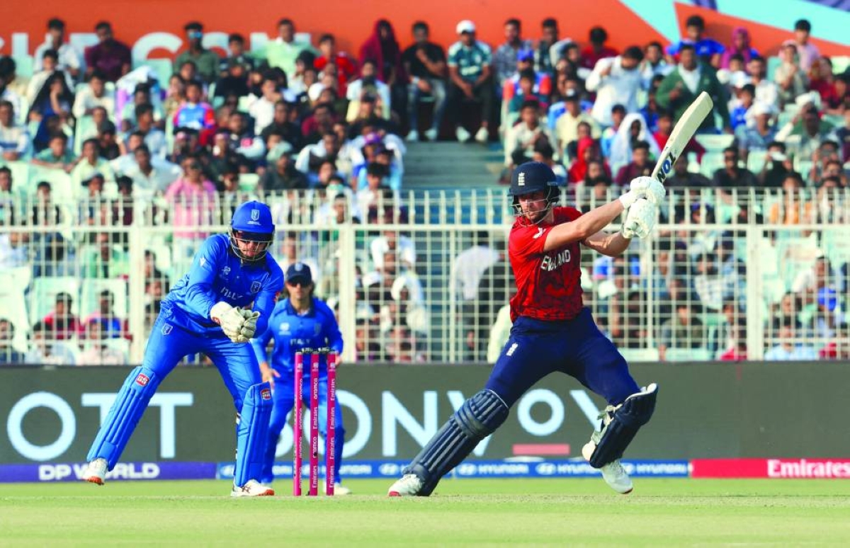 Cricket - ICC Men's T20 World Cup 2026 - Group C - England v Italy - Eden Gardens, Kolkata, India - February 16, 2026
England's Will Jacks in action. REUTERS