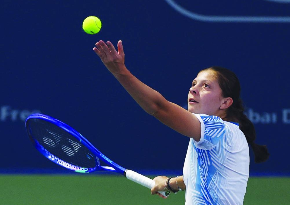 Tennis - WTA 1000 - Dubai Championships - Dubai Tennis Stadium, Dubai, United Arab Emirates - February 16, 2026
Croatia's Antonia Ruzic in action during her round of 64 match against Britain's Emma Raducanu. REUTERS