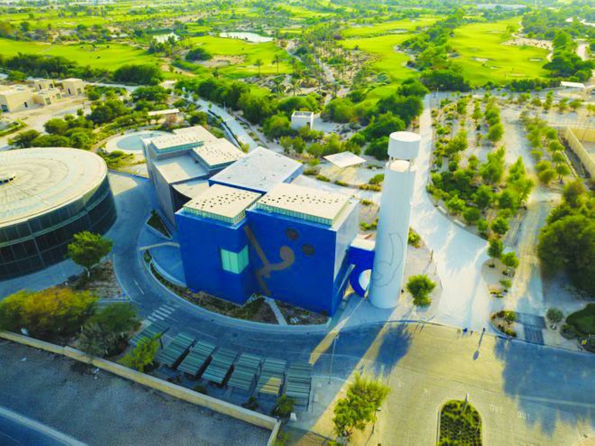 
An aerial view of Lawh Wa Qalam: MF Husain Museum. 