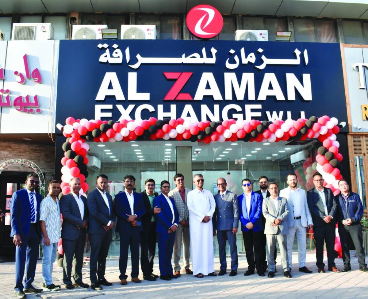 Al Zaman Exchange officials and guests at the latest branch in Al Sadd area Thursday. PICTURES: Thajudheen