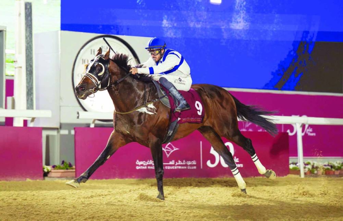 
Jockey Marco Casamento guided Return To Senders to the Al Jumayliyah Cup victory. 