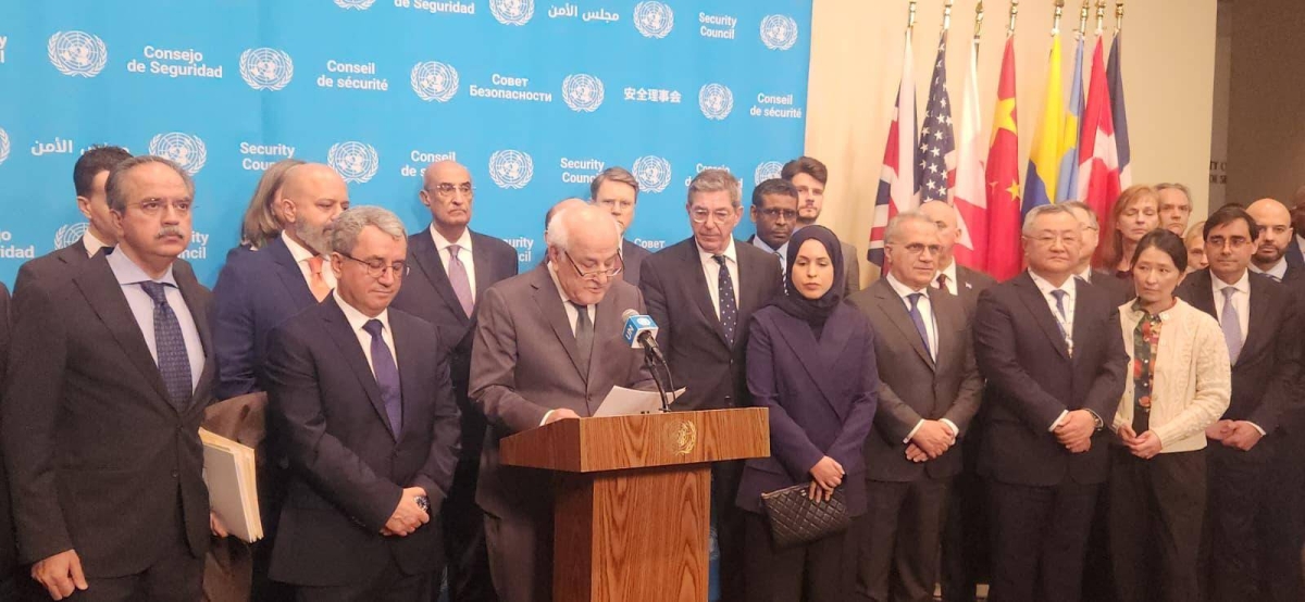 Qatar’s envoy joins press briefing on Israeli occupation’s ‘illegal’ West Bank measures