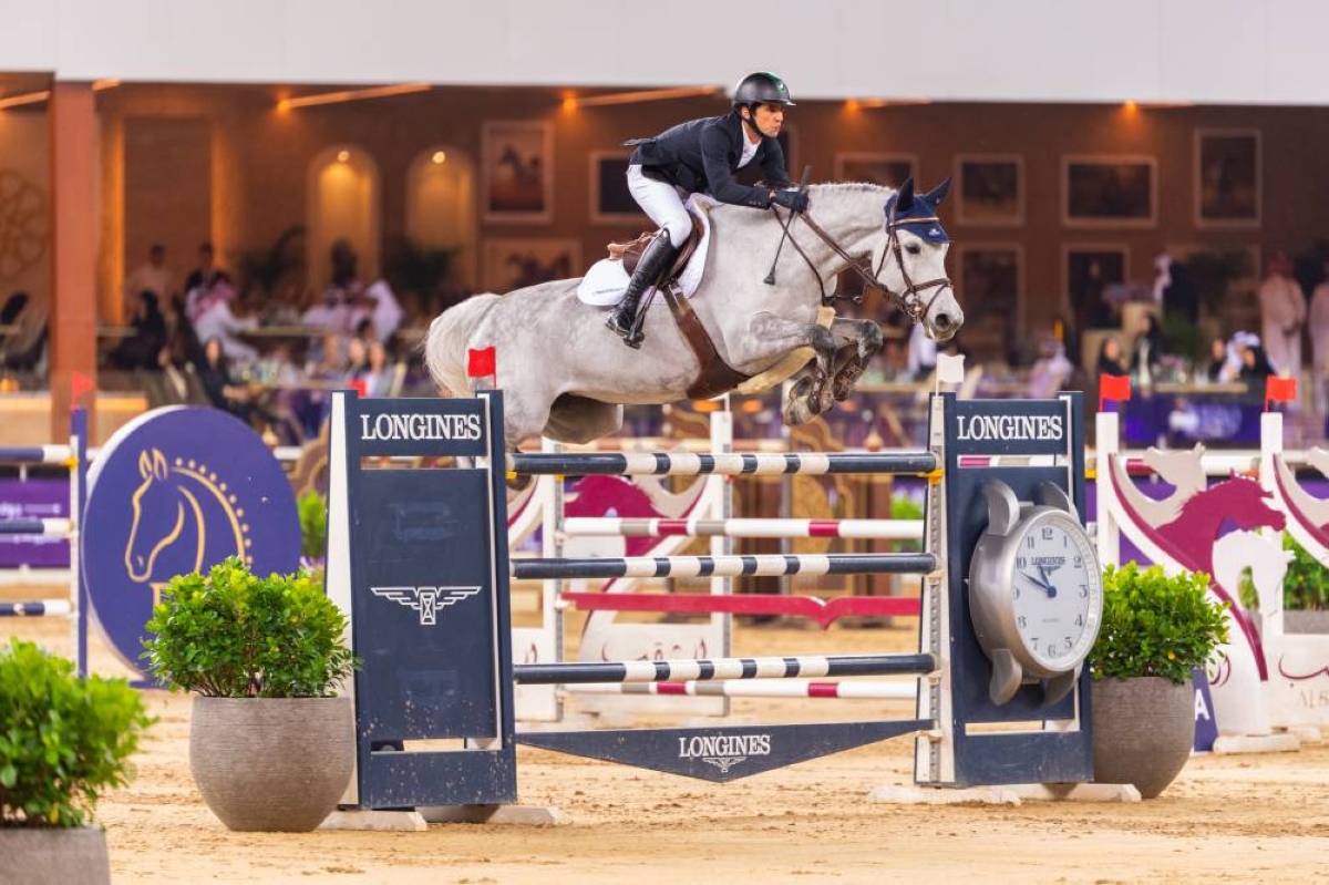 Brazil’s Marlon Modolo Zanotelli in action onboard 10-year-old mare Charly Heart at Al Shaqab. 