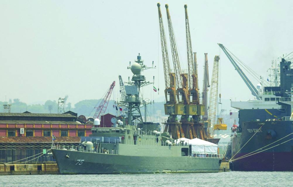 File photo: Iranian military ship Iris Dena is pictured berthed in Rio de Janeiro's port, Brazil, February 28, 2023. 
