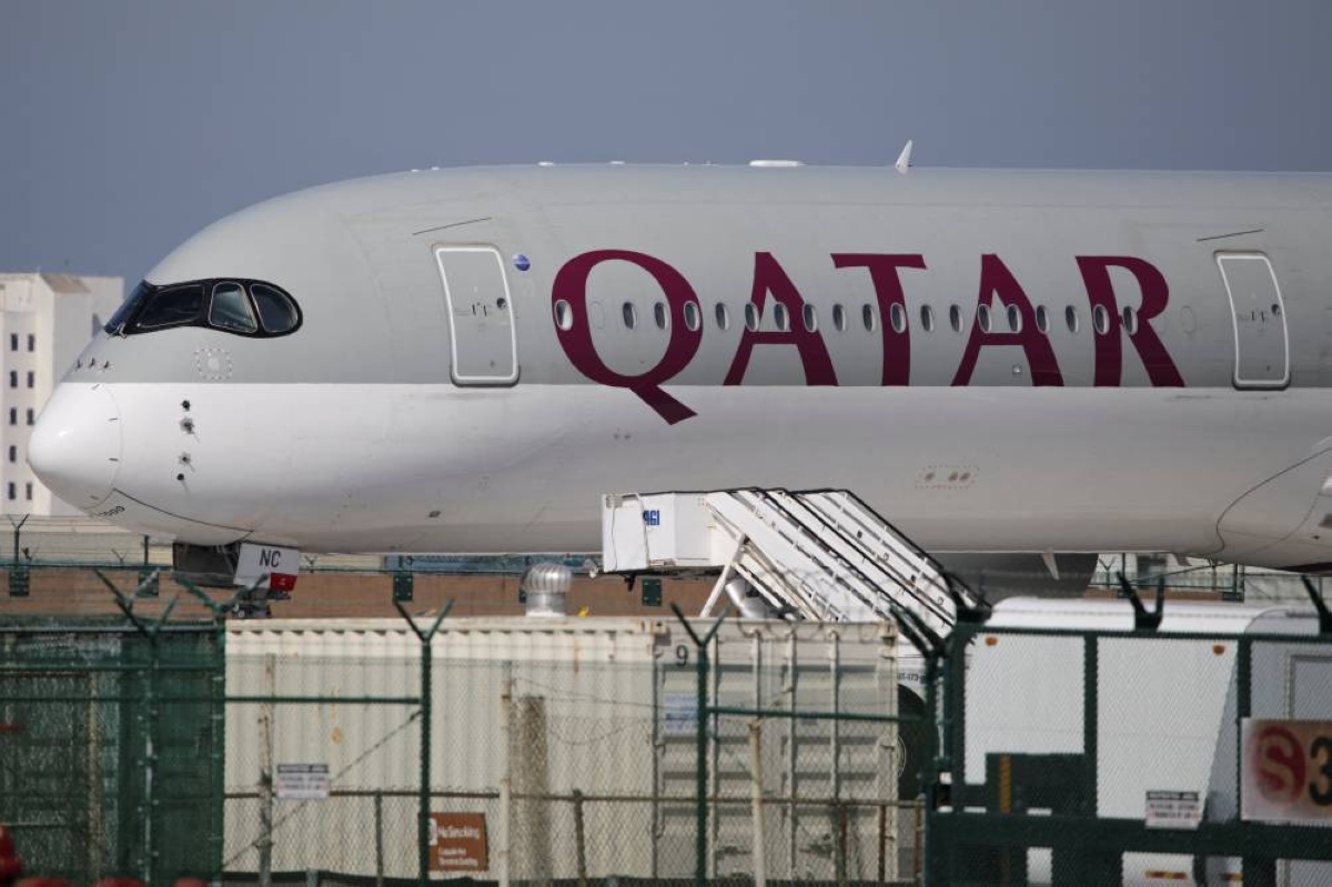 A Qatar Airways plane sits on the tarmac at Los Angeles International Airport (LAX) in Los Angeles, California, U.S. March 3, 2026. REUTERS
