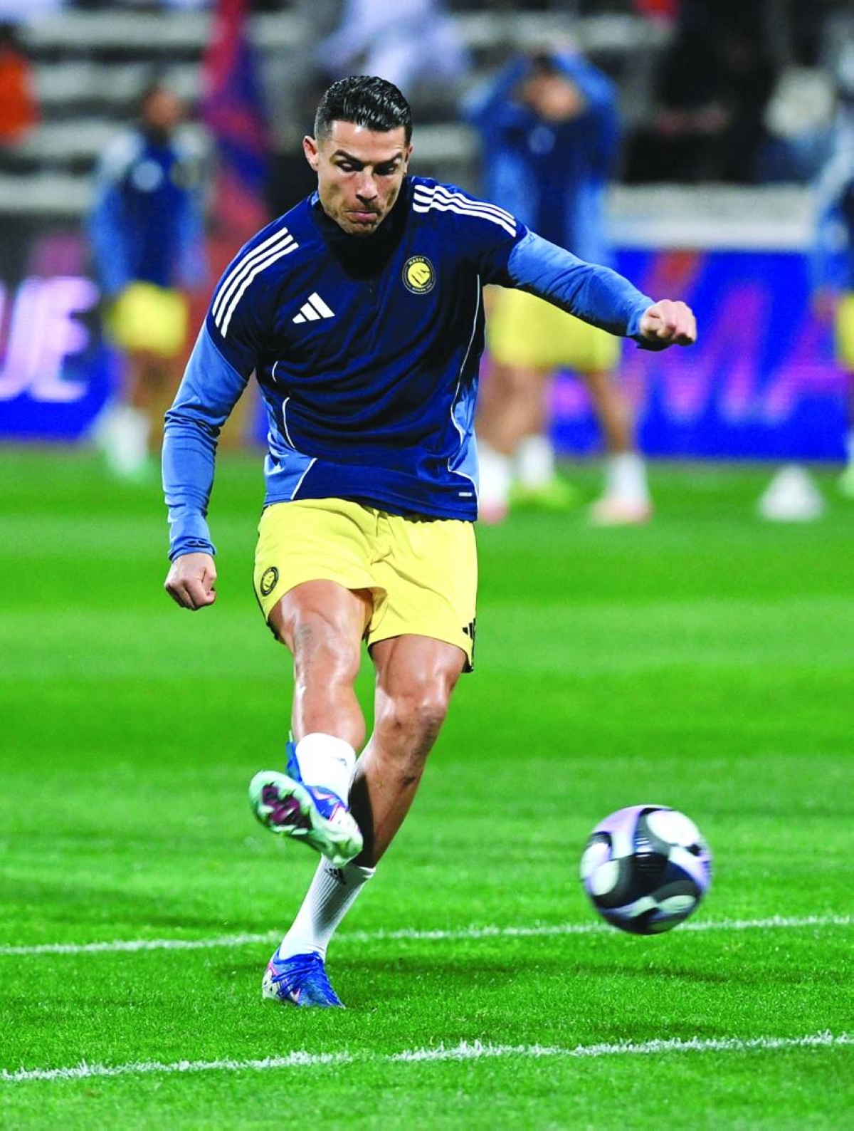 FILE PHOTO: Soccer Football - Saudi Pro League - Al Fayha v Al Nassr - Al-Majma'ah Sports City Stadium, Al Majma'ah, Saudi Arabia - February 28, 2026
Al Nassr's Cristiano Ronaldo during the warm up before the match REUTERS/Stringer/File Photo