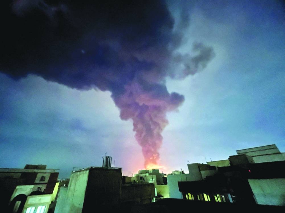 
Smoke rises following an explosion in Tehran. (Reuters) 