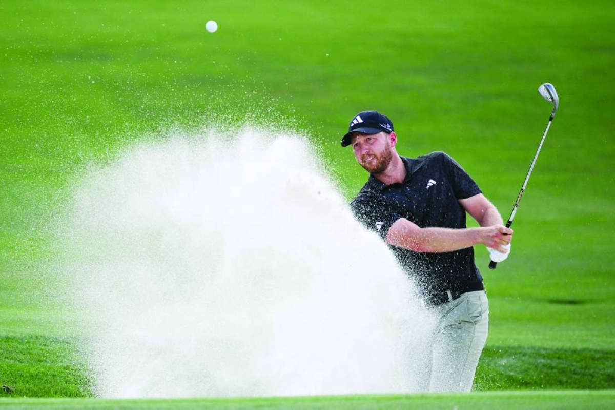 Daniel Berger of the United States plays a shot from a bunker on the second hole during the third round of the Arnold Palmer Invitational presented at Arnold Palmer Bay Hill Golf Course in Orlando, Florida. (AFP)