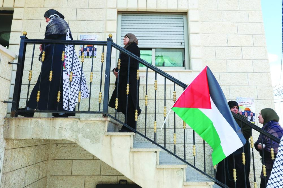 Well-wishers visit the family of Thaer Hamayel, 30, who was killed on Sunday during a settler attack on the Palestinians in the village of Abu Falah near Ramallah, in the occupied West Bank.(Reuters)
