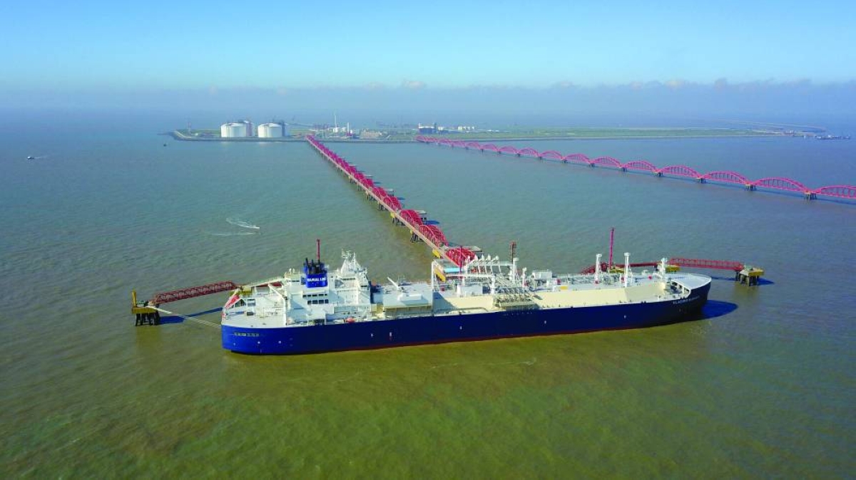 A vessel carrying liquefied natural gas cargo is seen at Rudong LNG Terminal in Nantong, Jiangsu province, China. Shell bets Asia will continue to be the main demand driver as it remains the center of global economic growth at least until 2050.