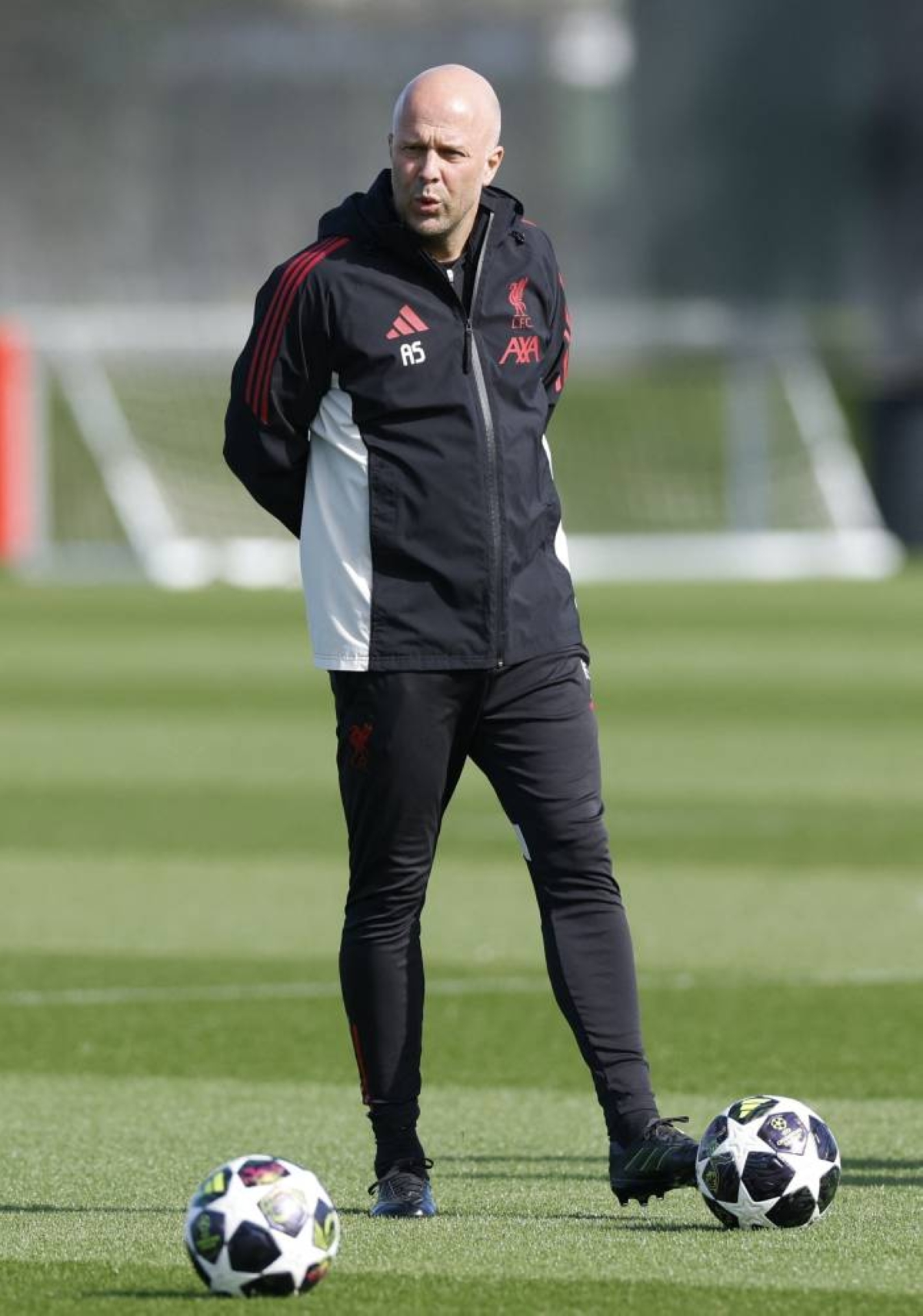 Soccer Football - UEFA Champions League - Liverpool Training - AXA Training Centre, Liverpool, Britain - March 17, 2026
Liverpool manager Arne Slot during training Action. Reuters