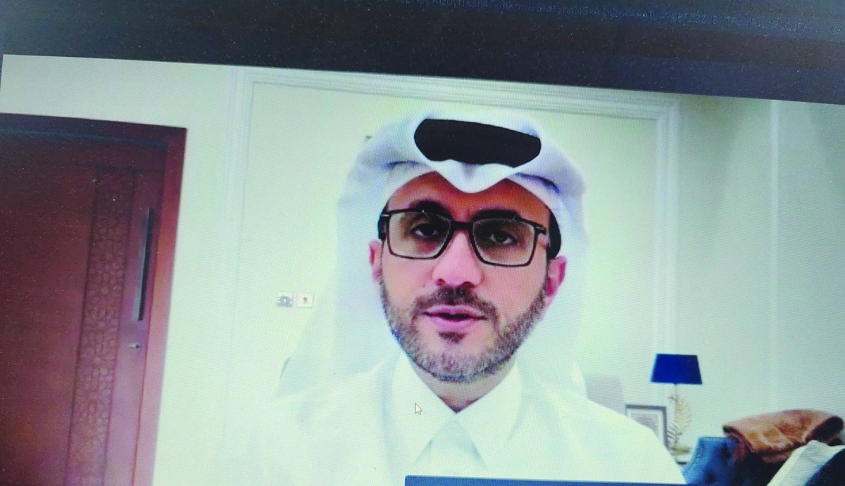 Dr Majed bin Mohamed al-Ansari, adviser to the Prime Minister and official spokesperson at the Ministry of Foreign Affairs at the webinar.